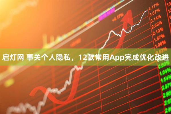 启灯网 事关个人隐私，12款常用App完成优化改进